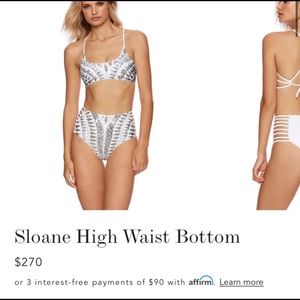 New with Tags Sloane high rise bikini top and bottom